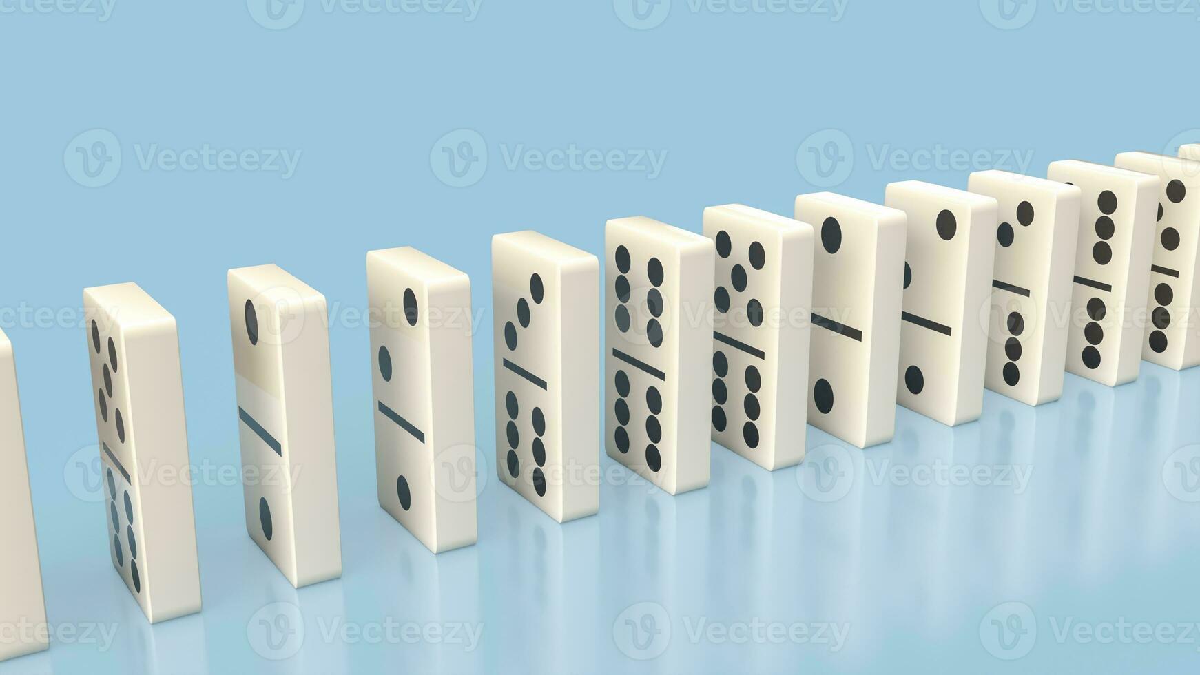 The Dominoes is a classic tabletop game 3d rendering photo