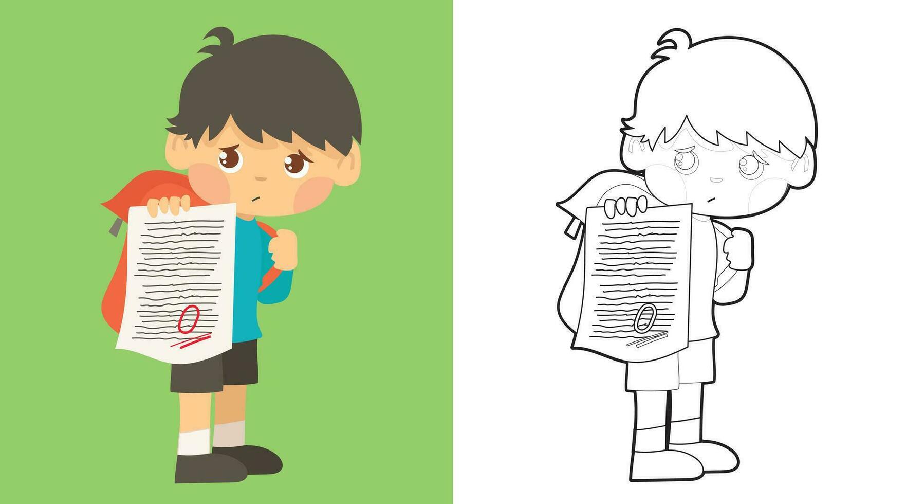 educativo imprimible colorante hoja de cálculo. colorante actividad para niños. vector contorno para colorante página.