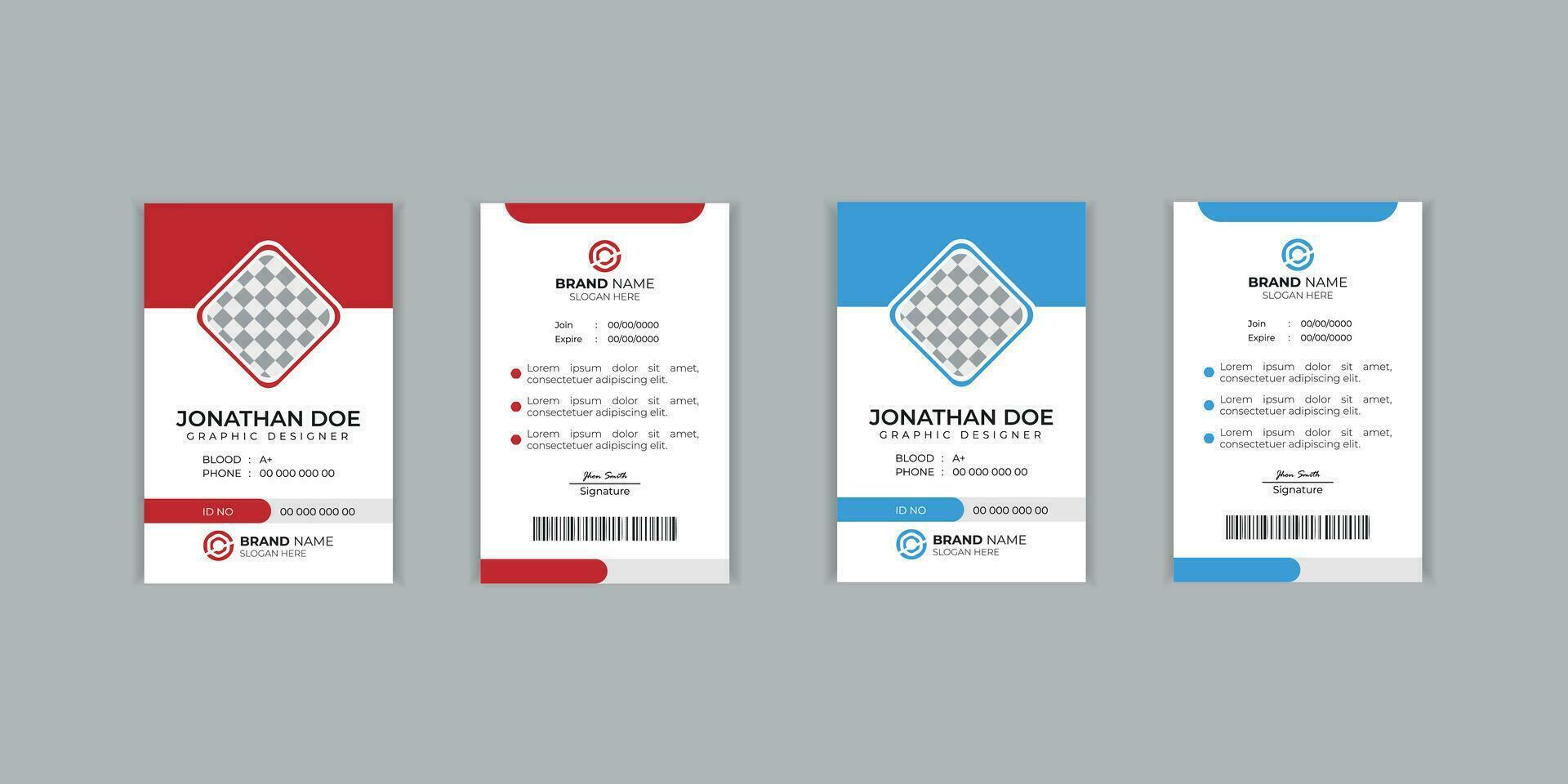 creative id card for company vector