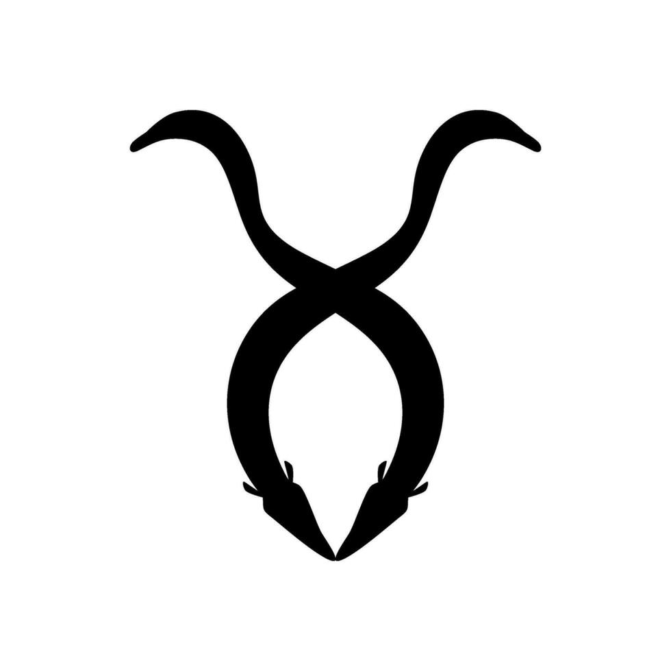 Silhouette of the fire eel, Mastacembelus erythrotaenia, is a relatively large species of spiny eel, can use for art Illustration, logo type, pictogram, website, or graphic design element. Vector