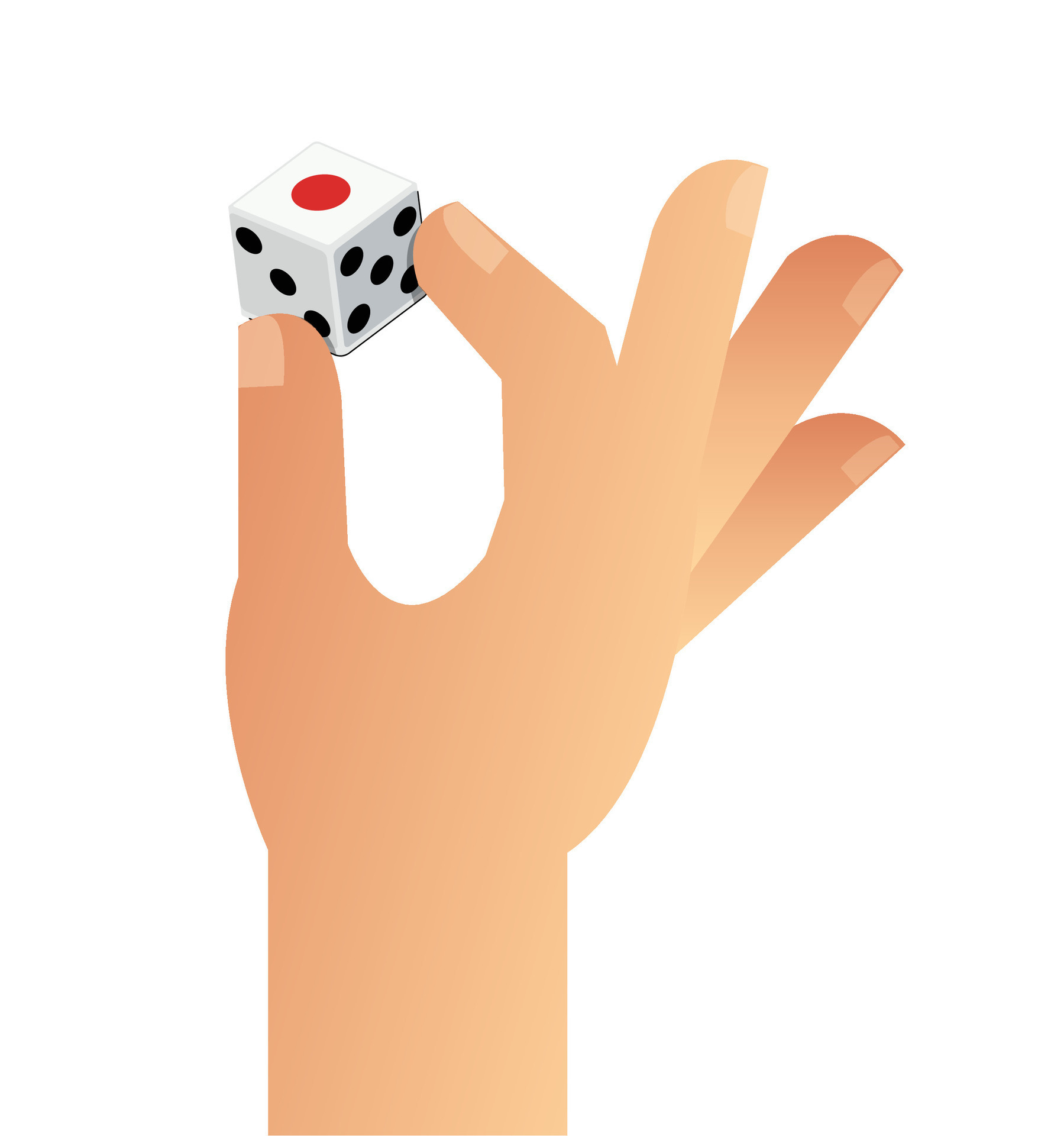 Hand holding dice. Gambling concept vector illustration 30769944 Vector