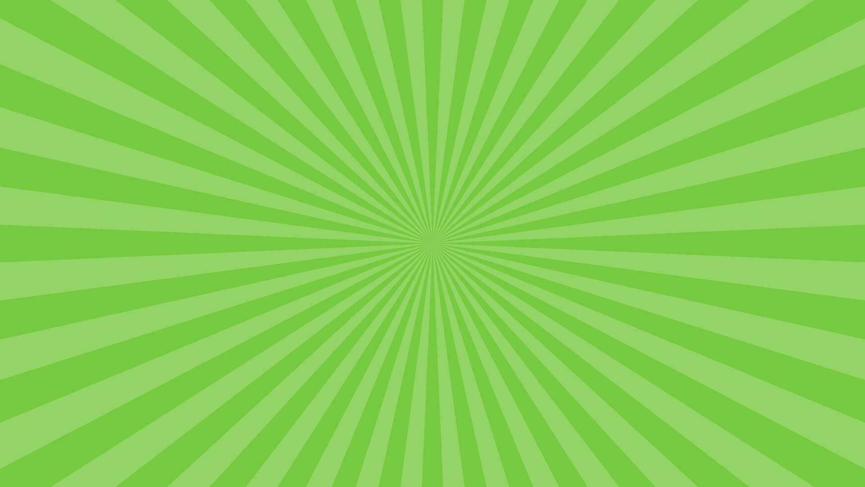 Simple Light Green Radial Stripe Lines Vector Background