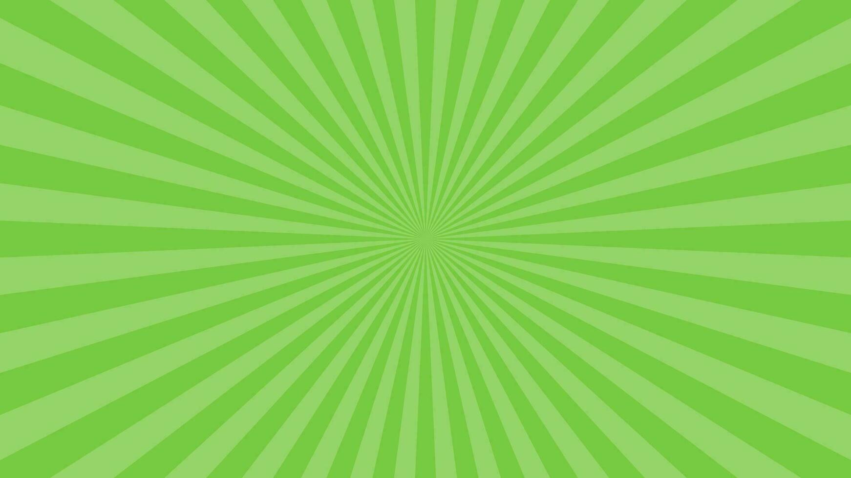 Simple Light Green Radial Stripe Lines Vector Background