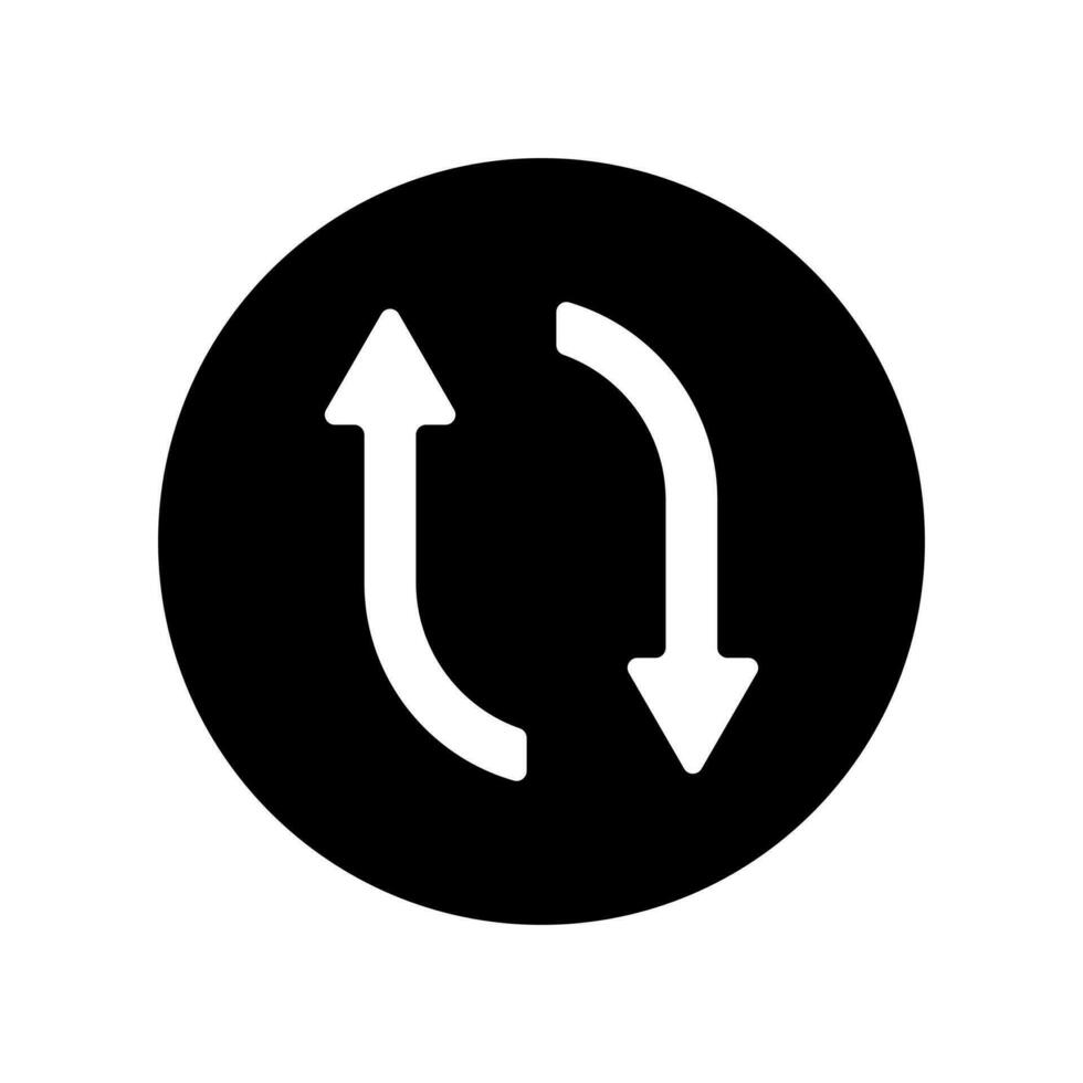 up and down arrow isolated white background vector