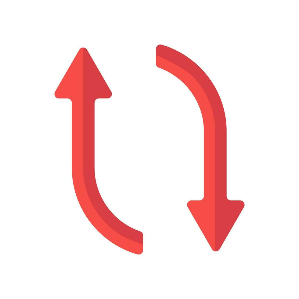up and down arrow isolated white background vector