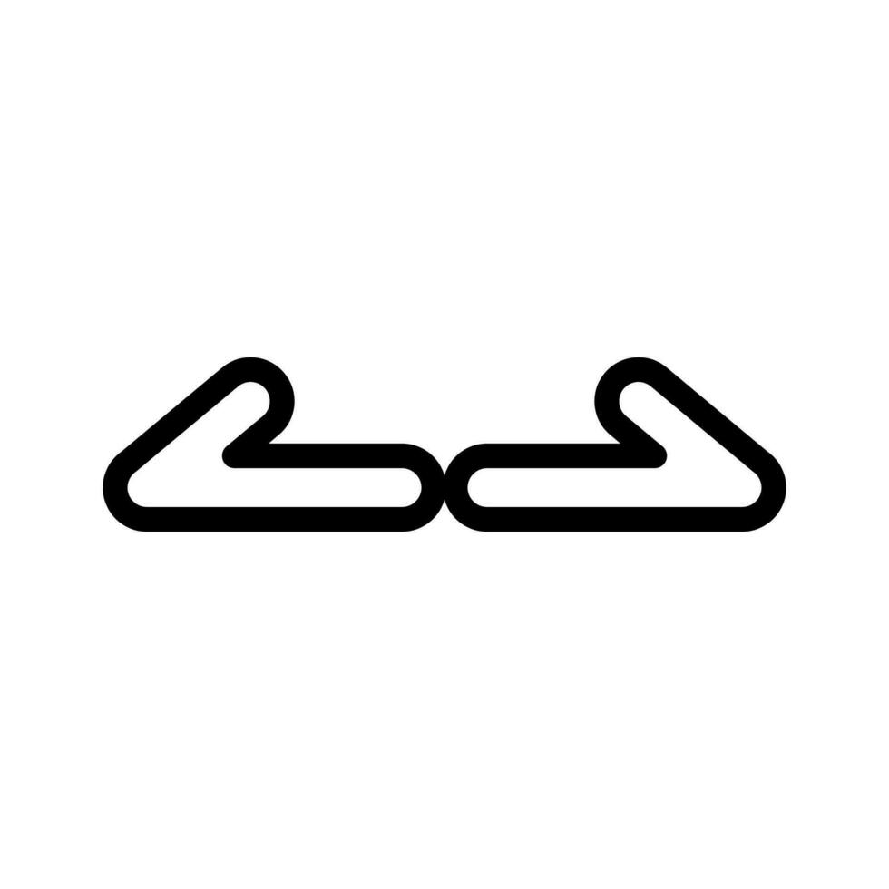 arrows left and right line icon isolated on white background vector