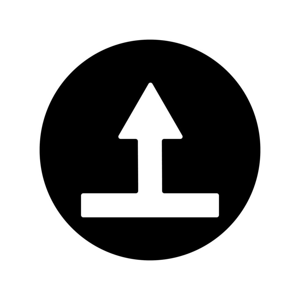 Three way arrow, junction direction sign simple vector for app advertising web banner button ui ux interface element isolated on white background