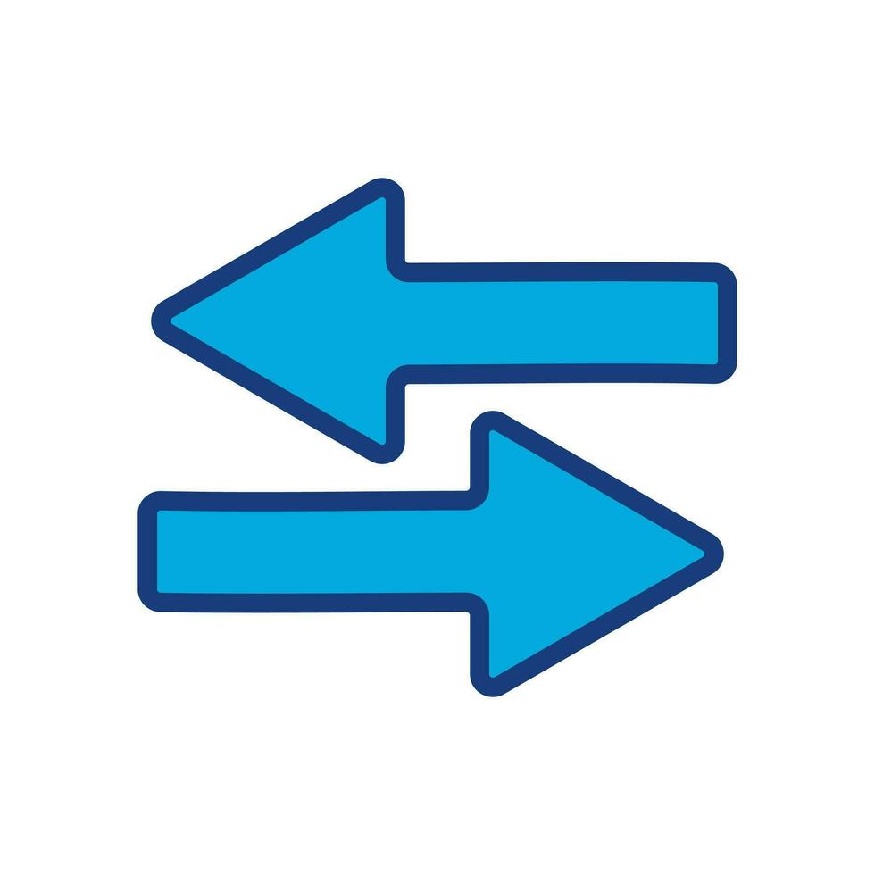 arrows left and right line icon isolated on white background vector