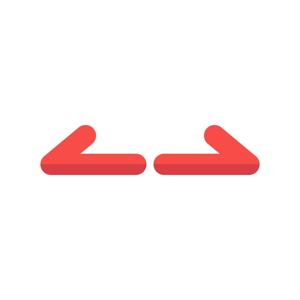 arrows left and right line icon isolated on white background vector