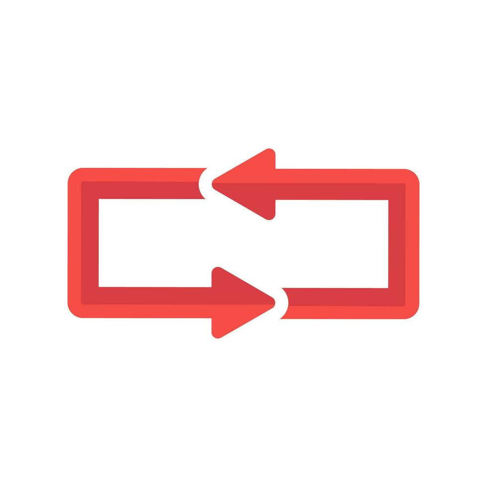 refresh, undo, redo, rotation,repeat  arrows isolated white background vector