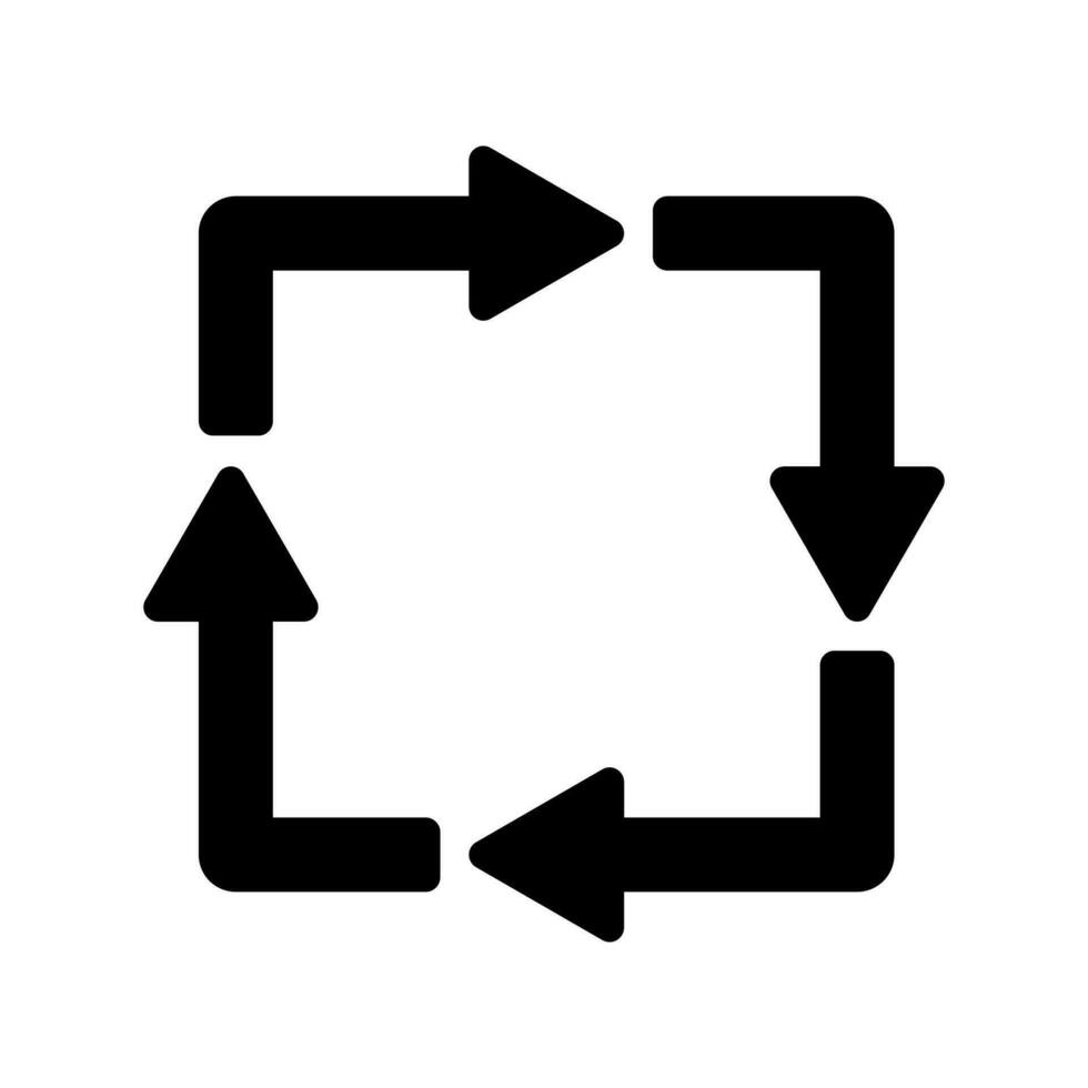 refresh, undo, redo, rotation,repeat  arrows isolated white background vector