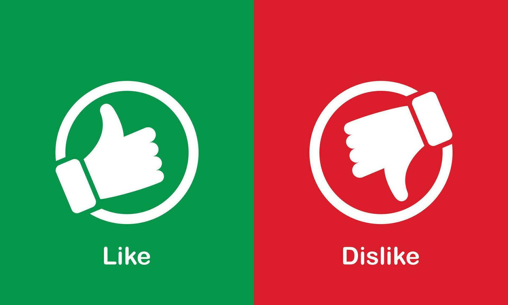 Like and Dislike Pictogram Collection. Thumb Up, Thumb Down Silhouette Icon Set. Good and Bad Button. Social Media Feedback Symbols, Best Choice Red and Green Sign. Isolated Vector Illustration.