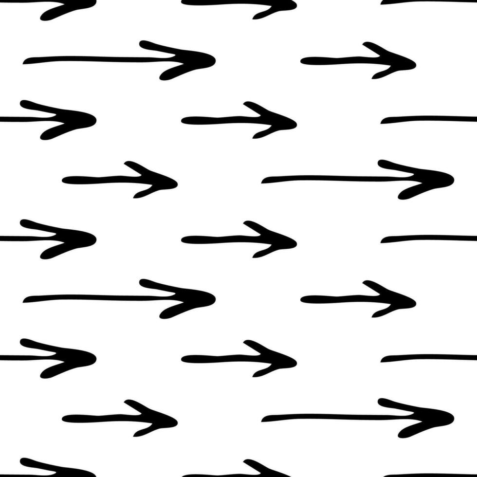 Seamless pattern with doodle arrows vector