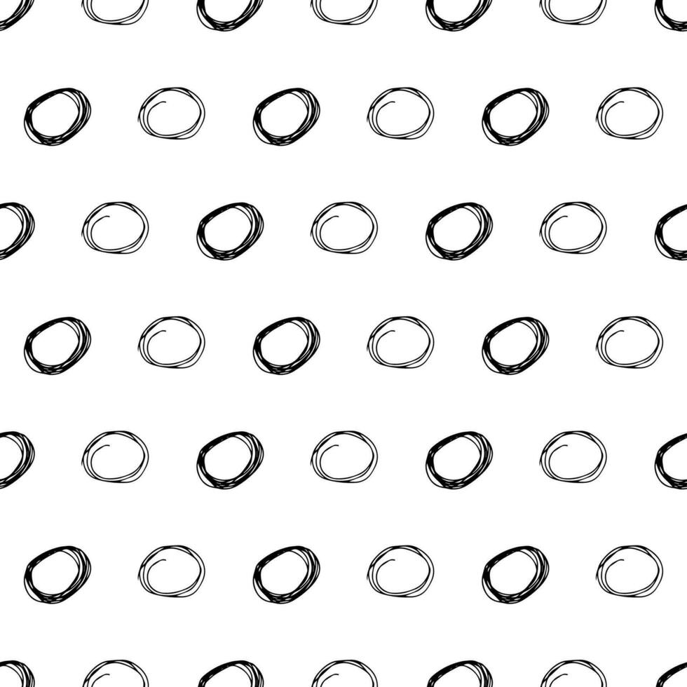 Seamless pattern with sketch circles shape vector