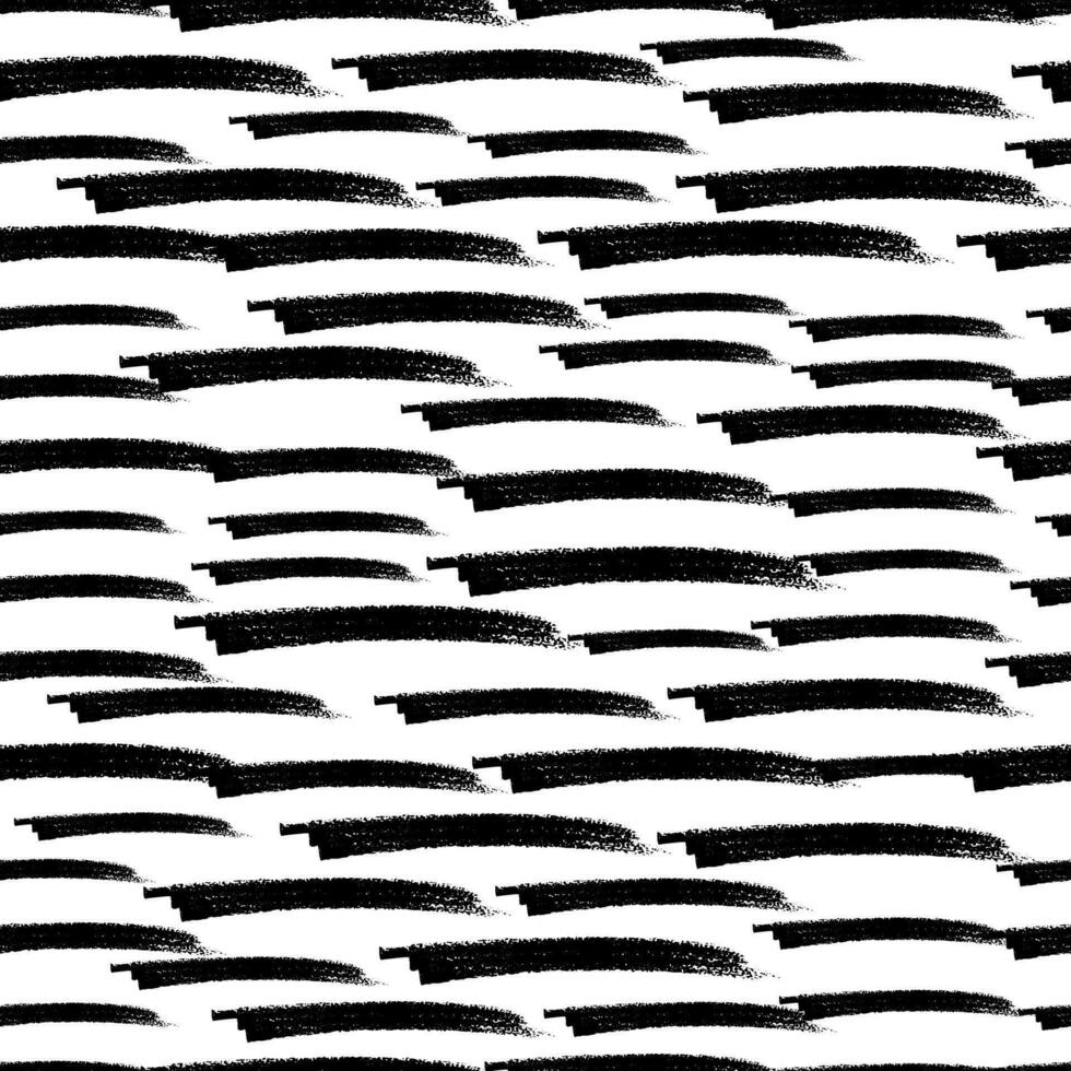 Seamless pattern with black marker brushstrokes vector
