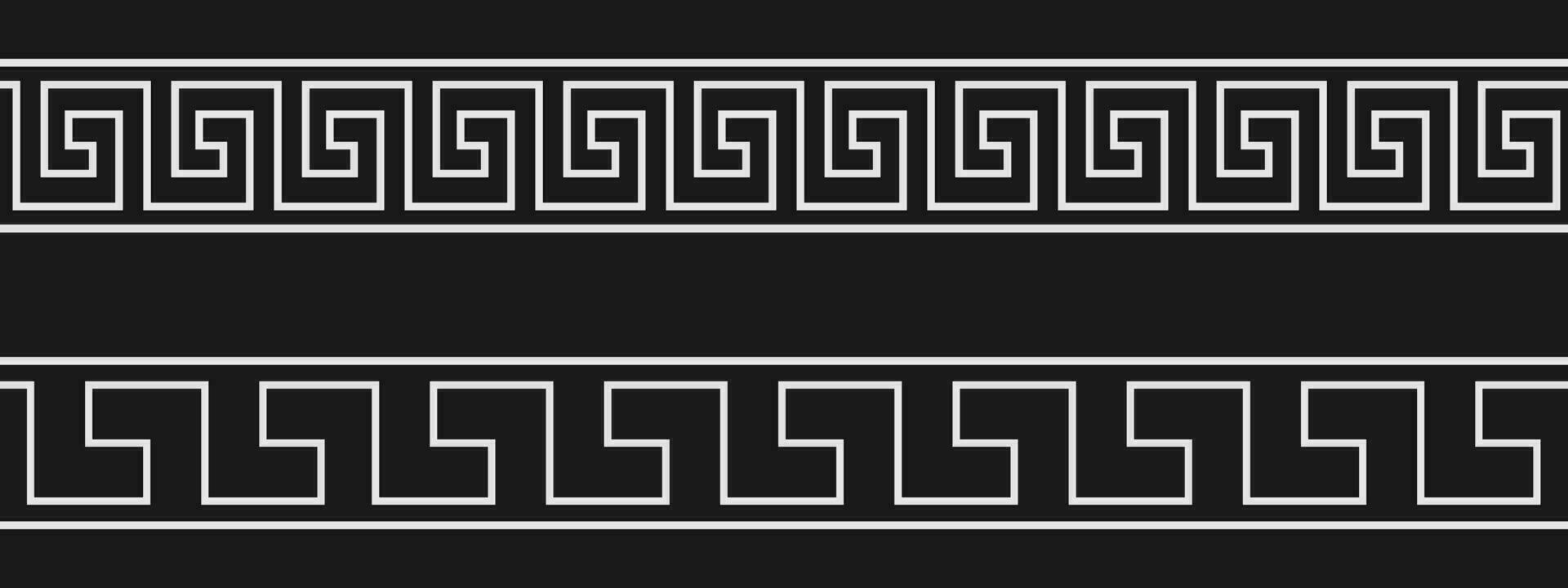 Seamless Greek key patterns vector