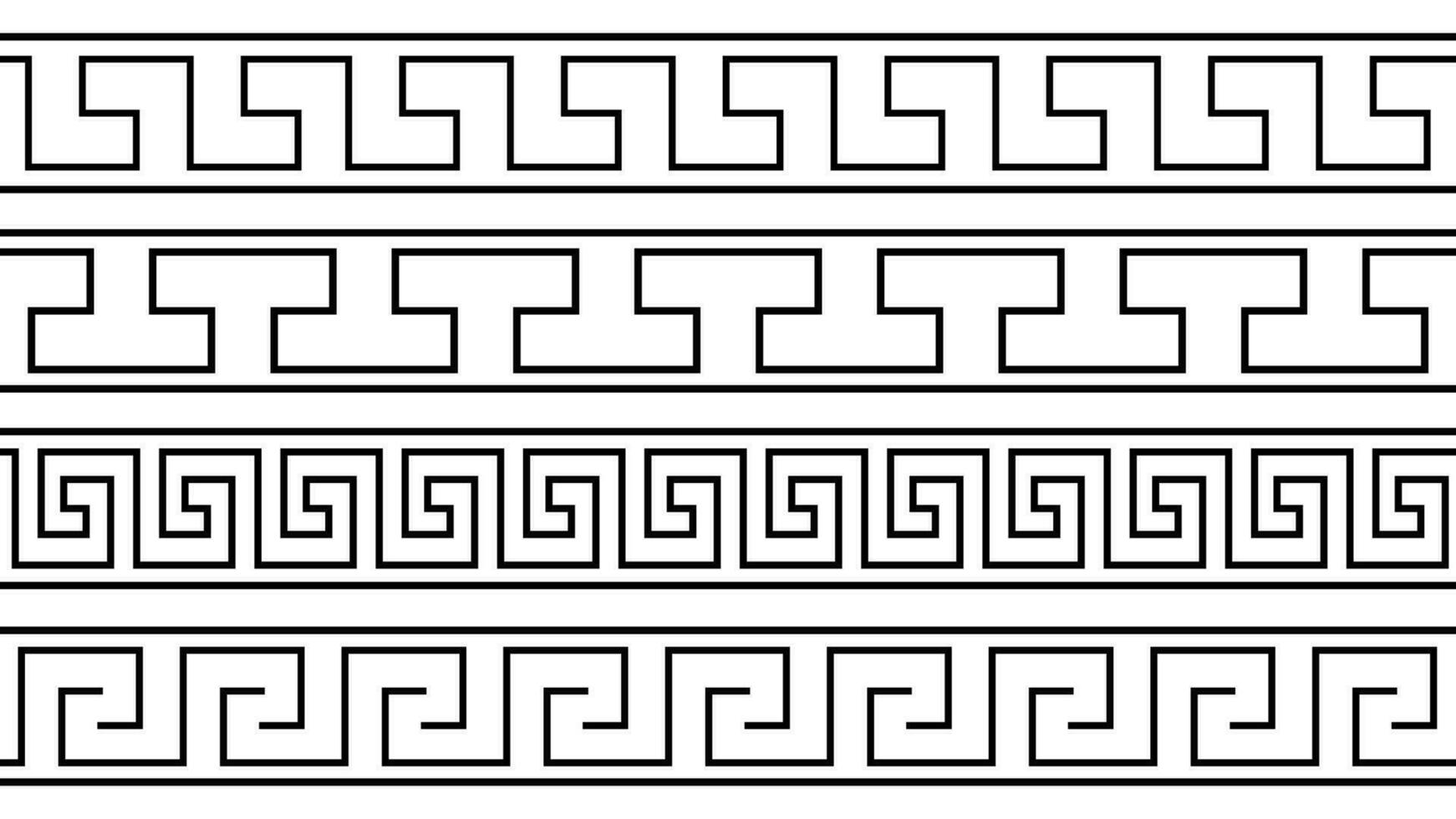 sin costura griego llave patrones vector