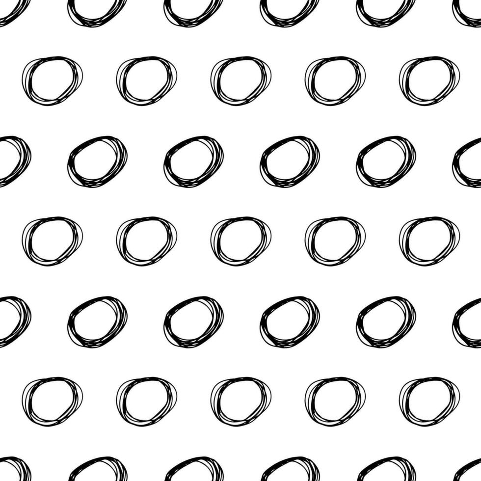 Seamless pattern with sketch circles shape vector