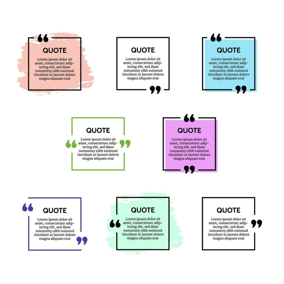 conjunto de marcos de cuadro de cotización vector