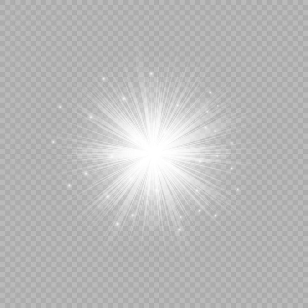 efecto de luz de destellos de lente vector