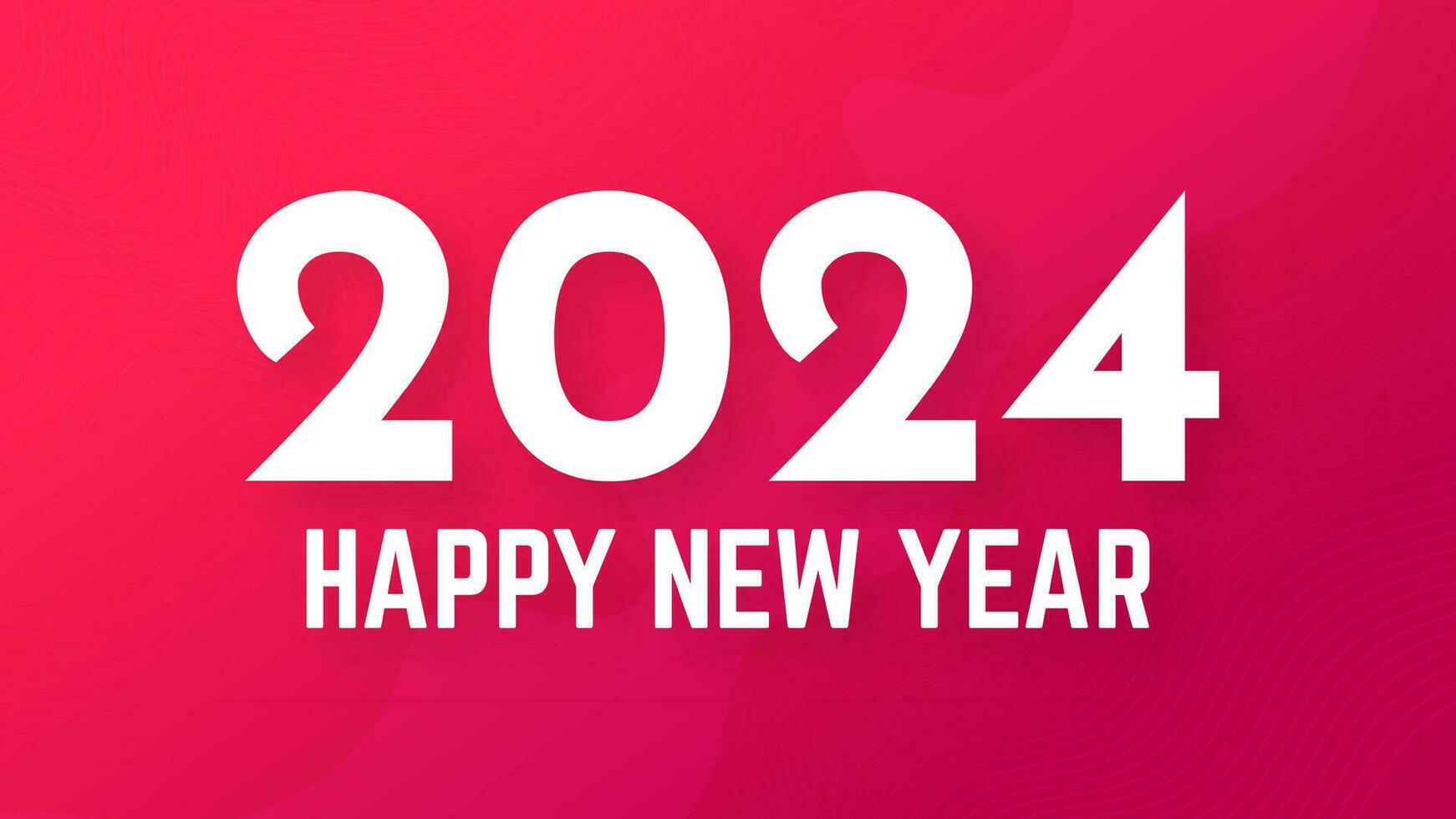 2024 Happy New Year on colorful background vector