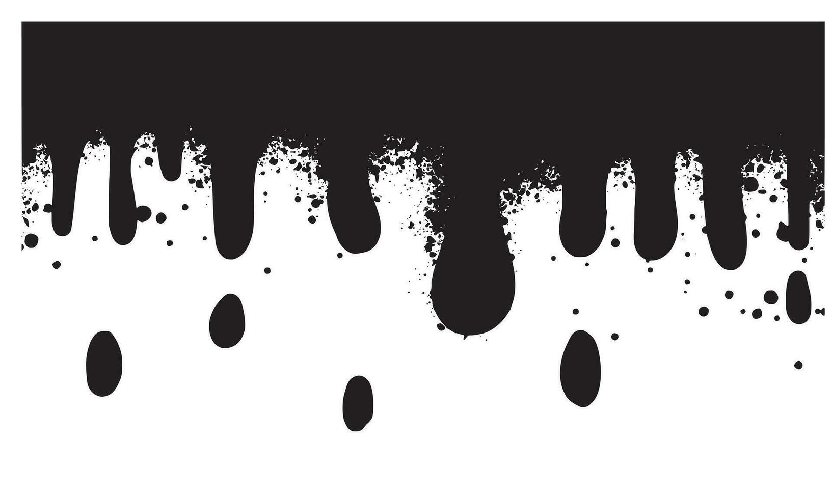 Vector dripping paint. Dripping graffiti spray paint art background.