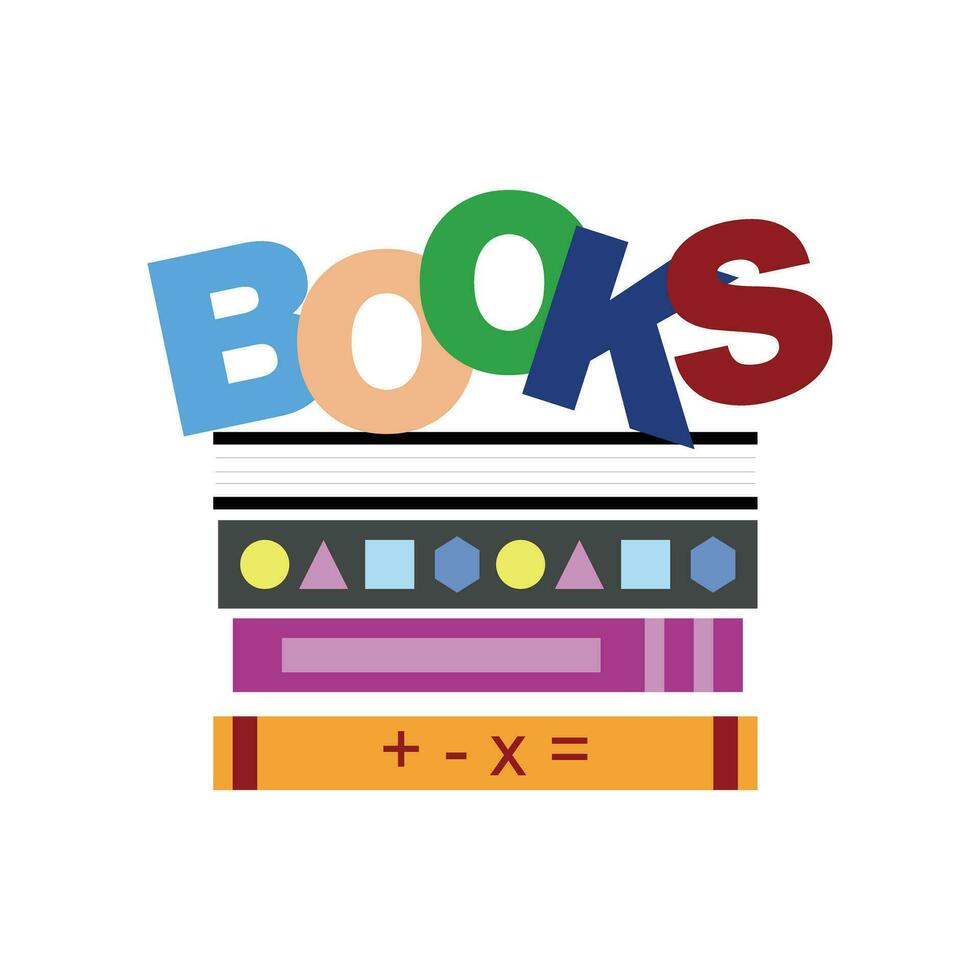 niños libros diseño, libros icono vector aislado en blanco antecedentes para tu web y móvil aplicación diseño. libros logo concepto eps10 gráficos. adecuado para educativo diseño, especialmente bibliotecas