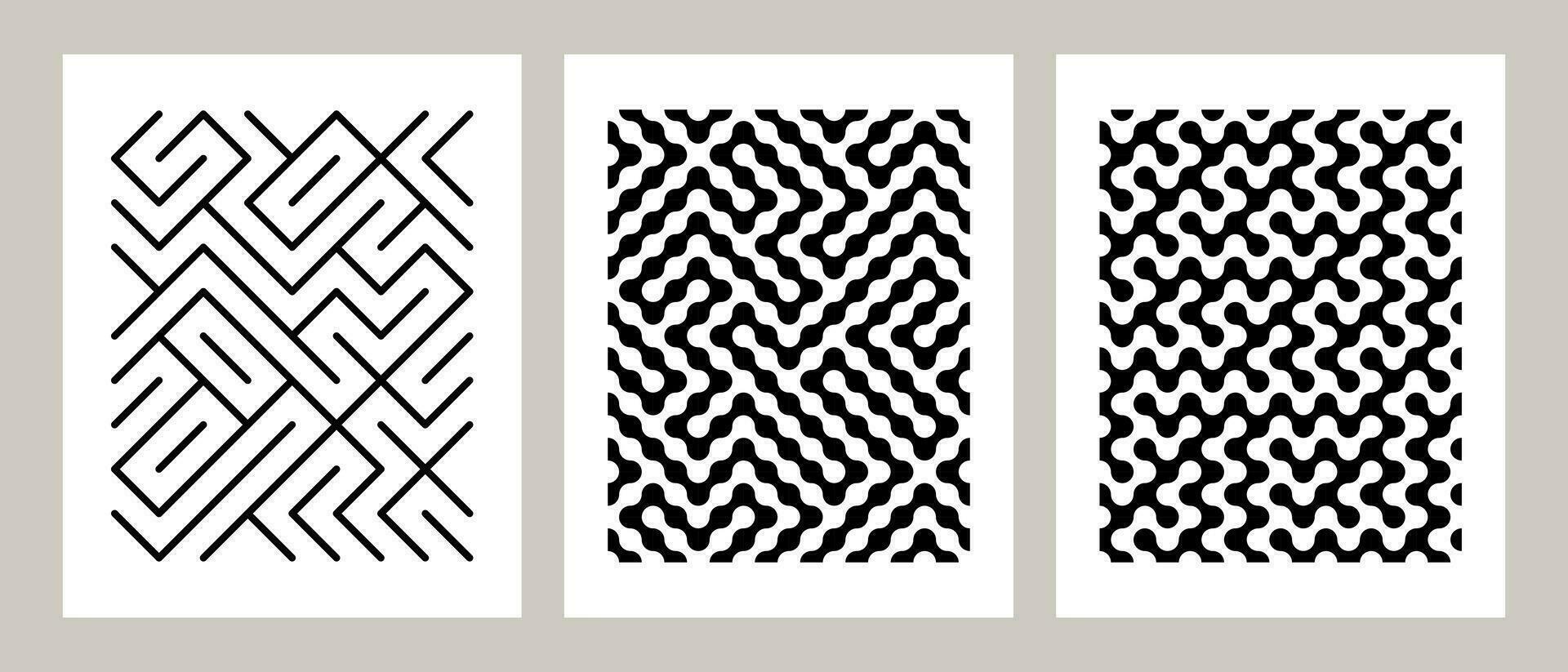 minimalista Bauhaus carteles con diferente geométrico elementos vector