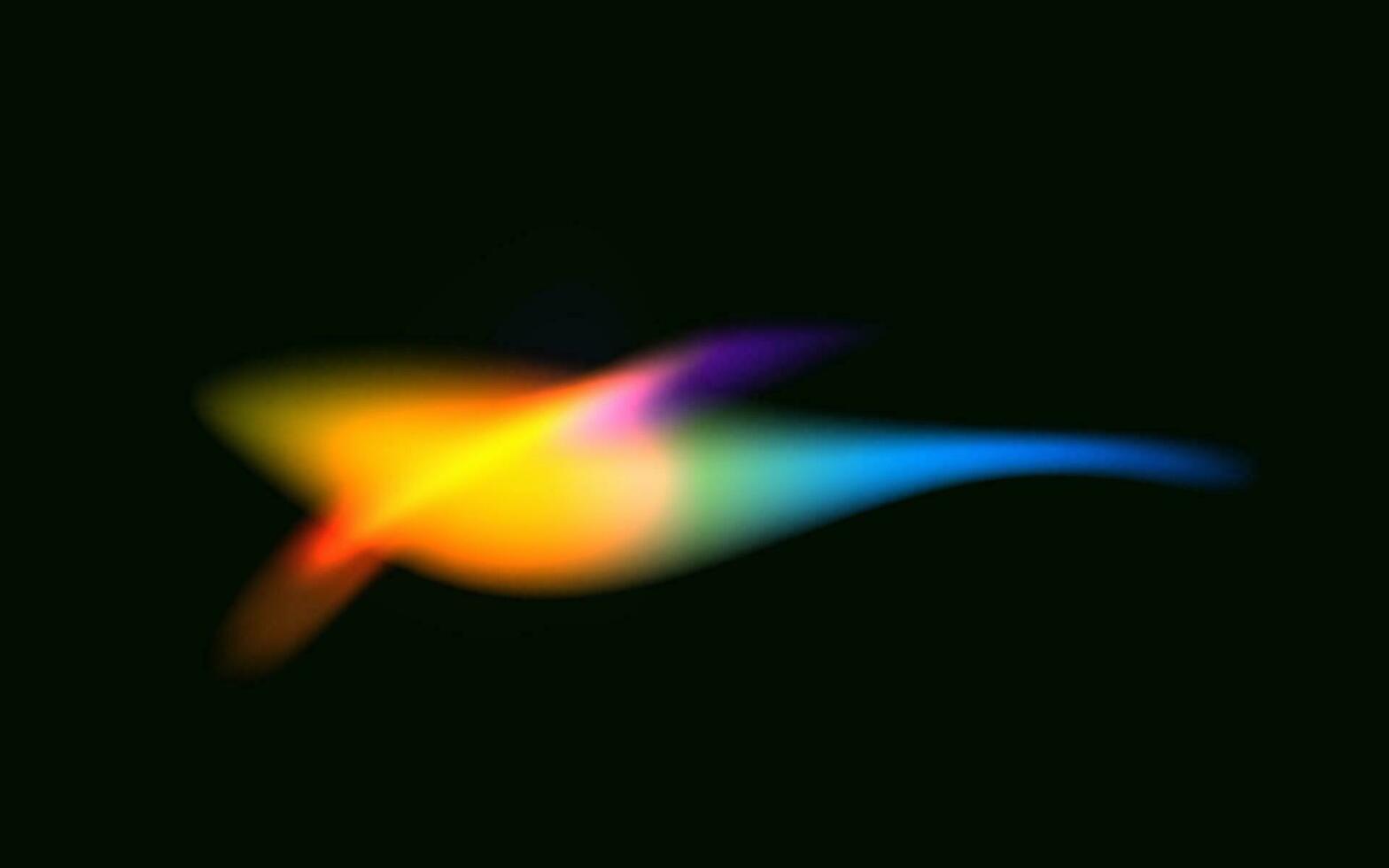 Rainbow sunlight leak effect. Effect of light refraction vector