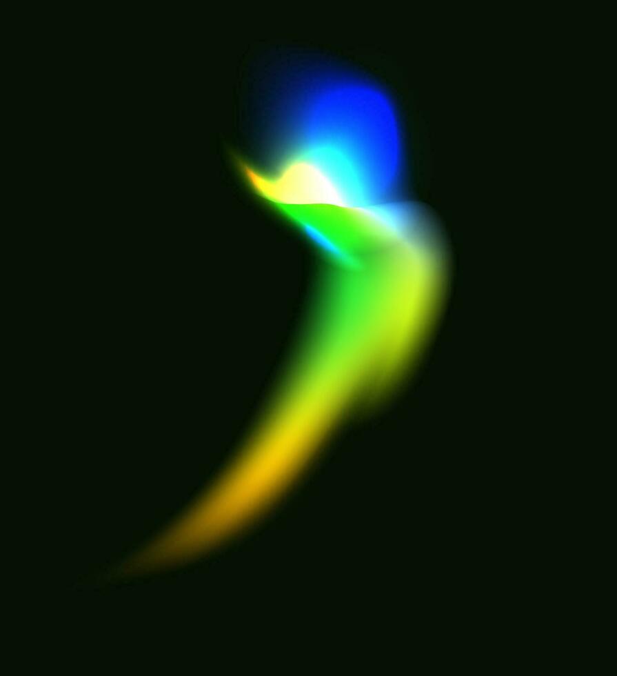 Rainbow crystal light leak vector