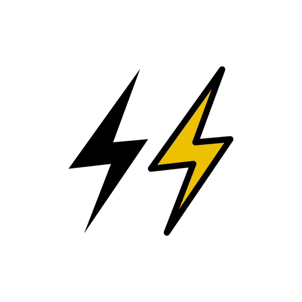 lightning bolt icon vector design templates