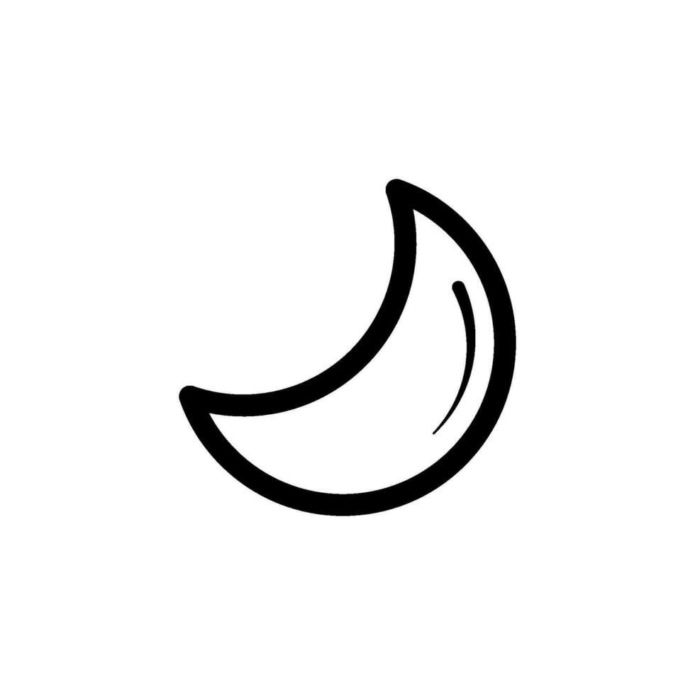 Luna icono vector diseño modelo