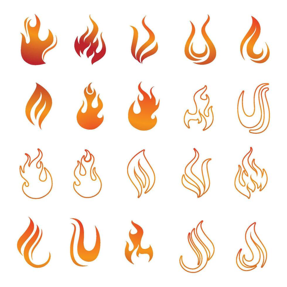 Fire Logo Template  Flame Symbol  Icon Vector