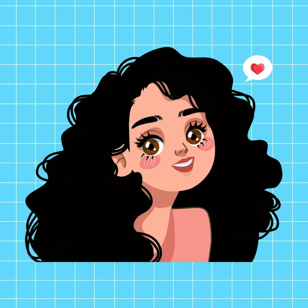 Cute Girl Illustration vector