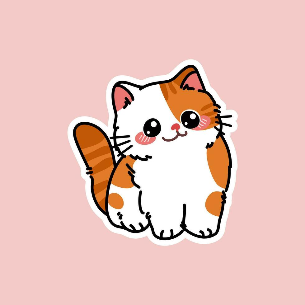 Ilustración de vector de gato lindo