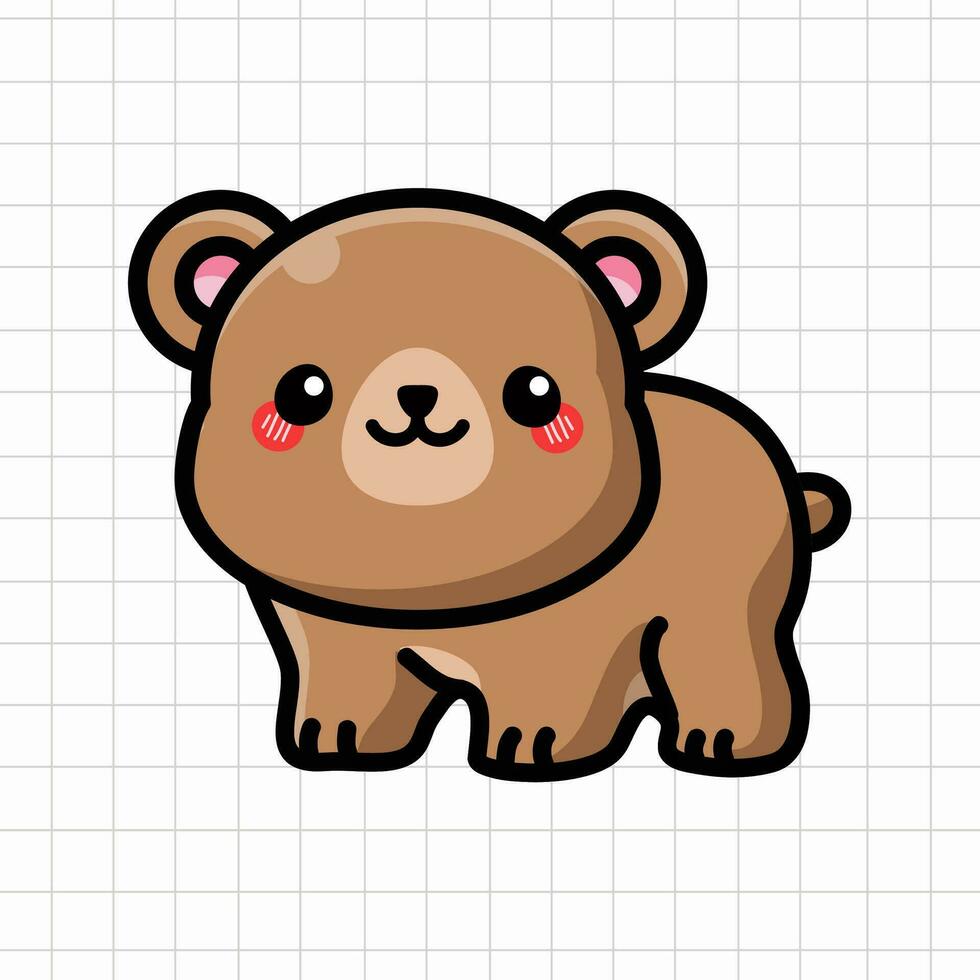 lindo oso ilustración vector