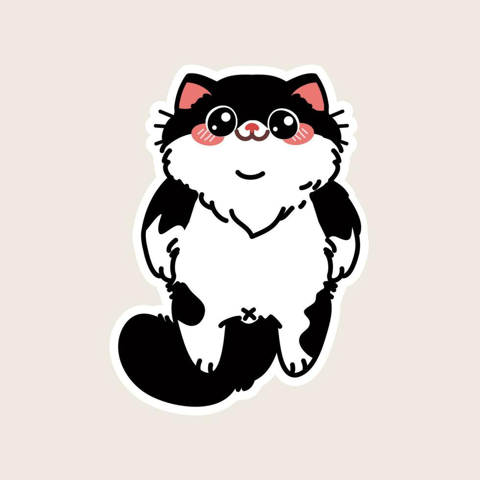 Ilustración de vector de gato lindo