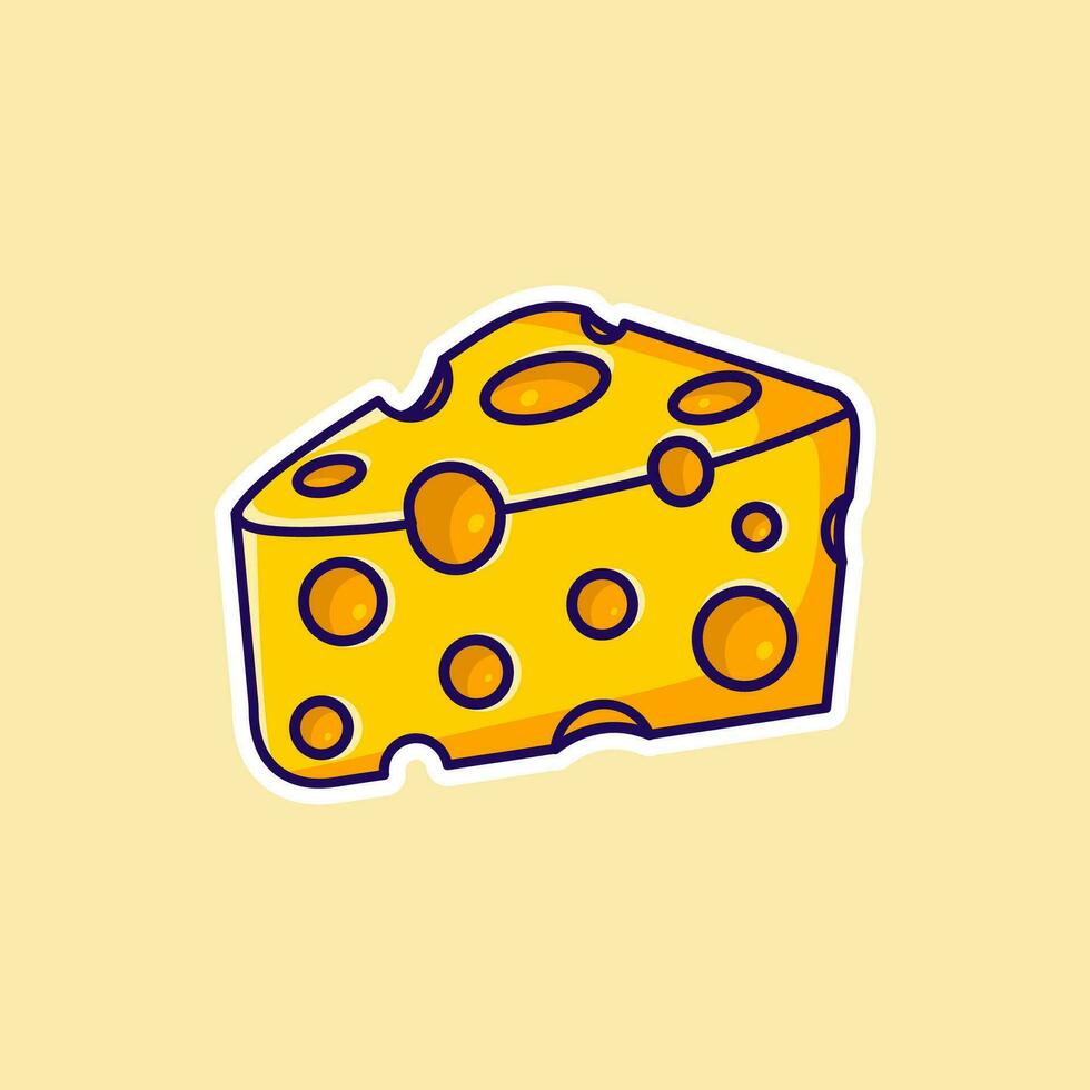 un bloquear de queso ilustración vector