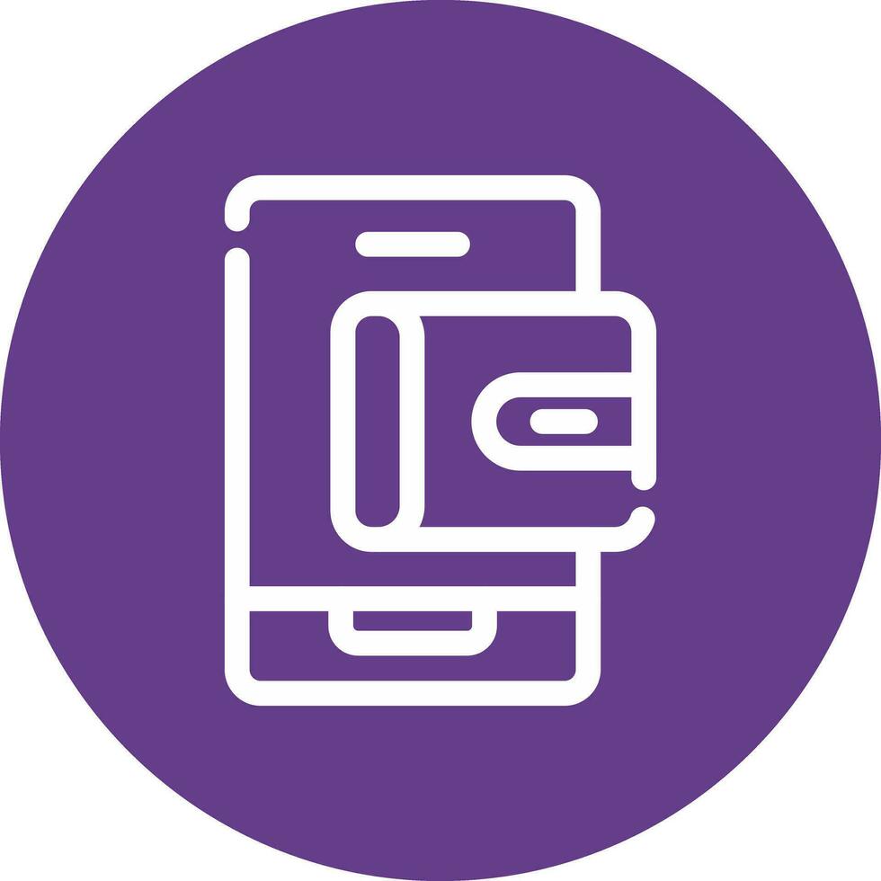 Mobile Wallet Creative Icon Design vector