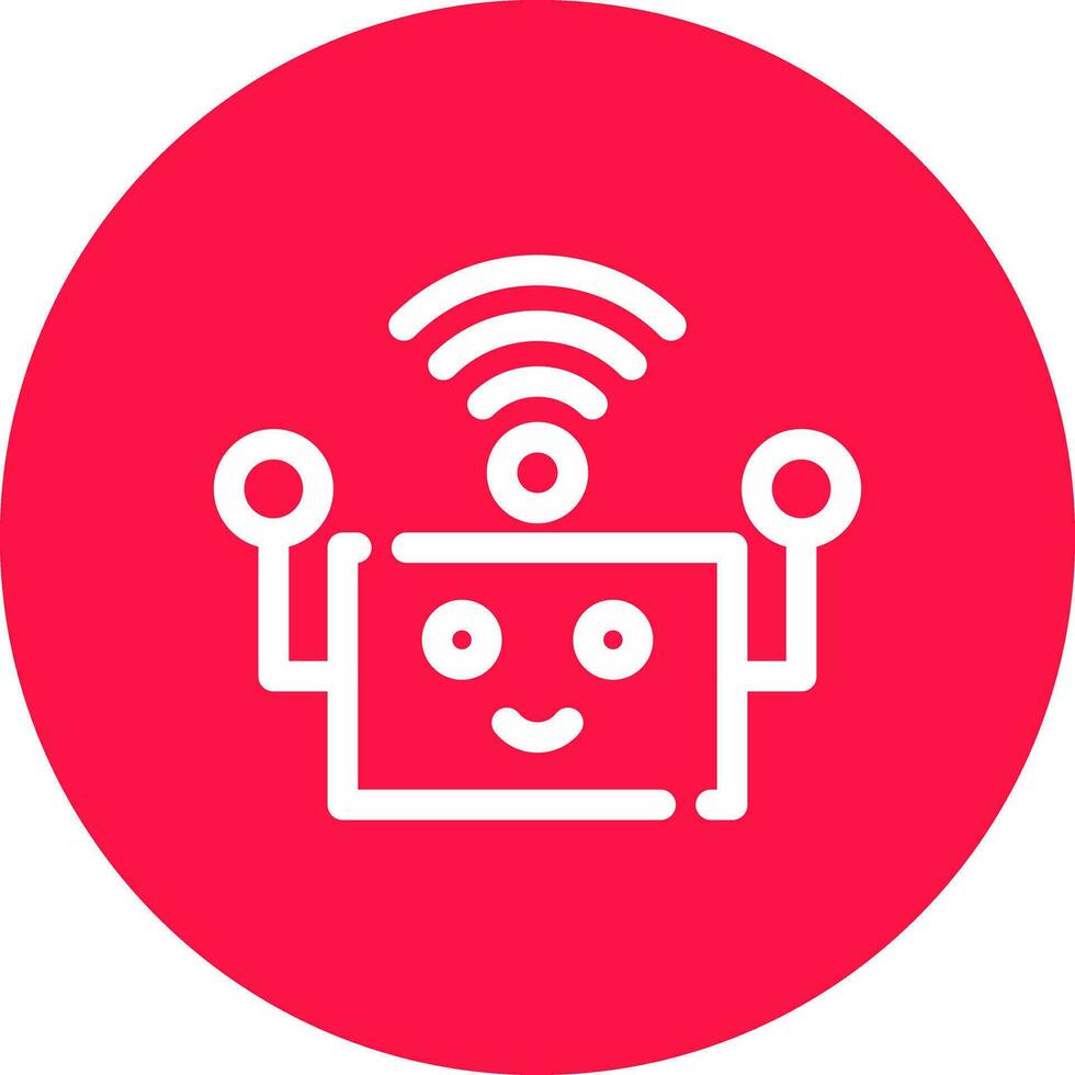 Robot Assistant Creative Icon Design vector