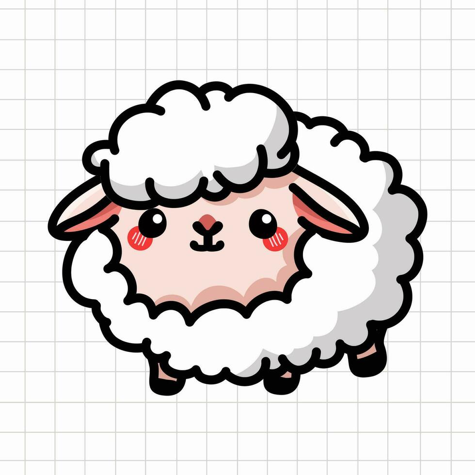 linda oveja animal ilustración vector