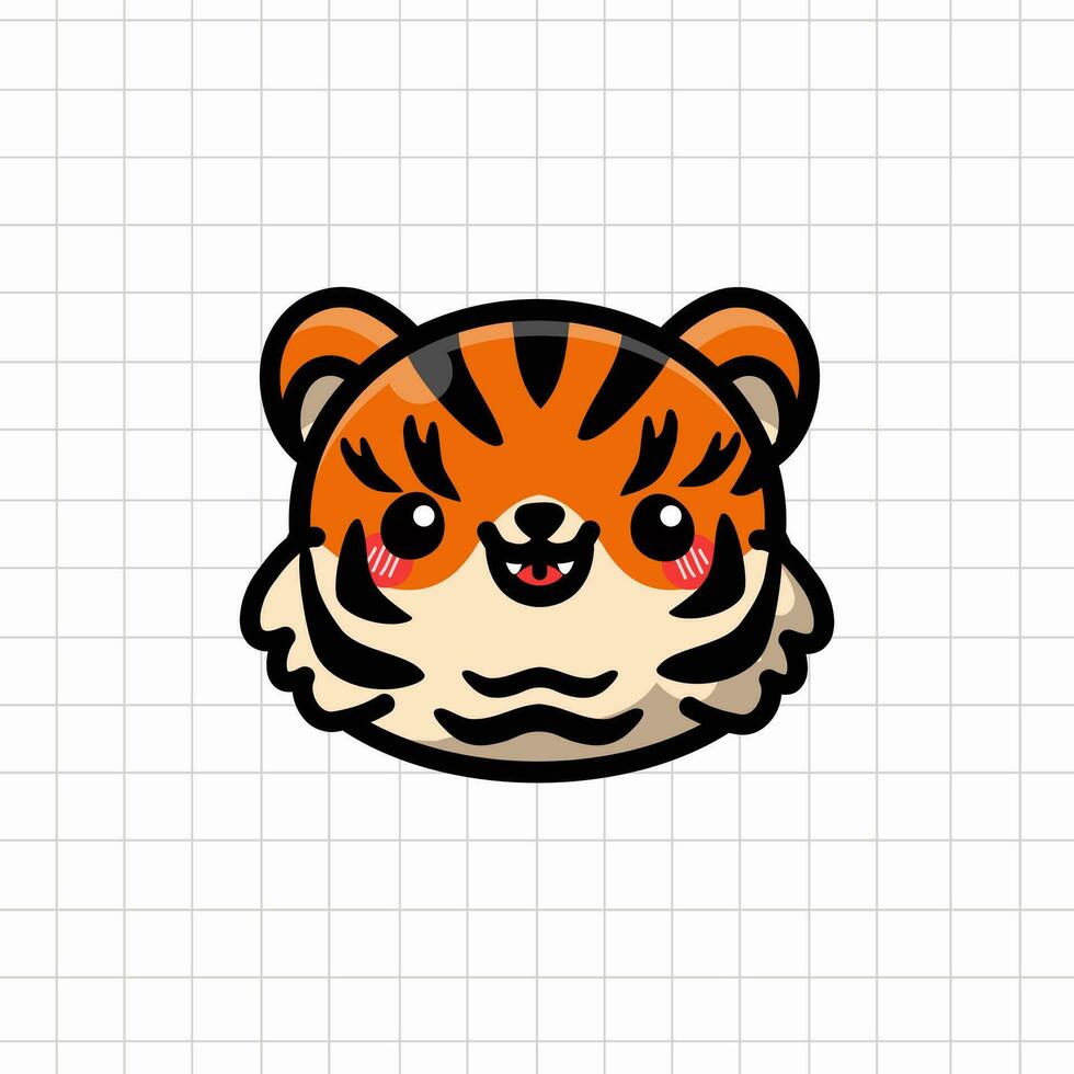 lindo tigre animal ilustración vector