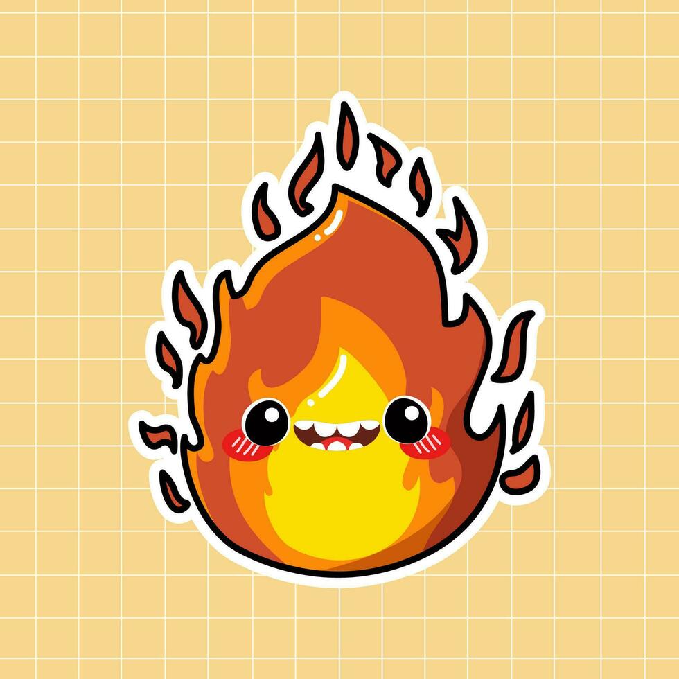 Cute Fire Illustration vector