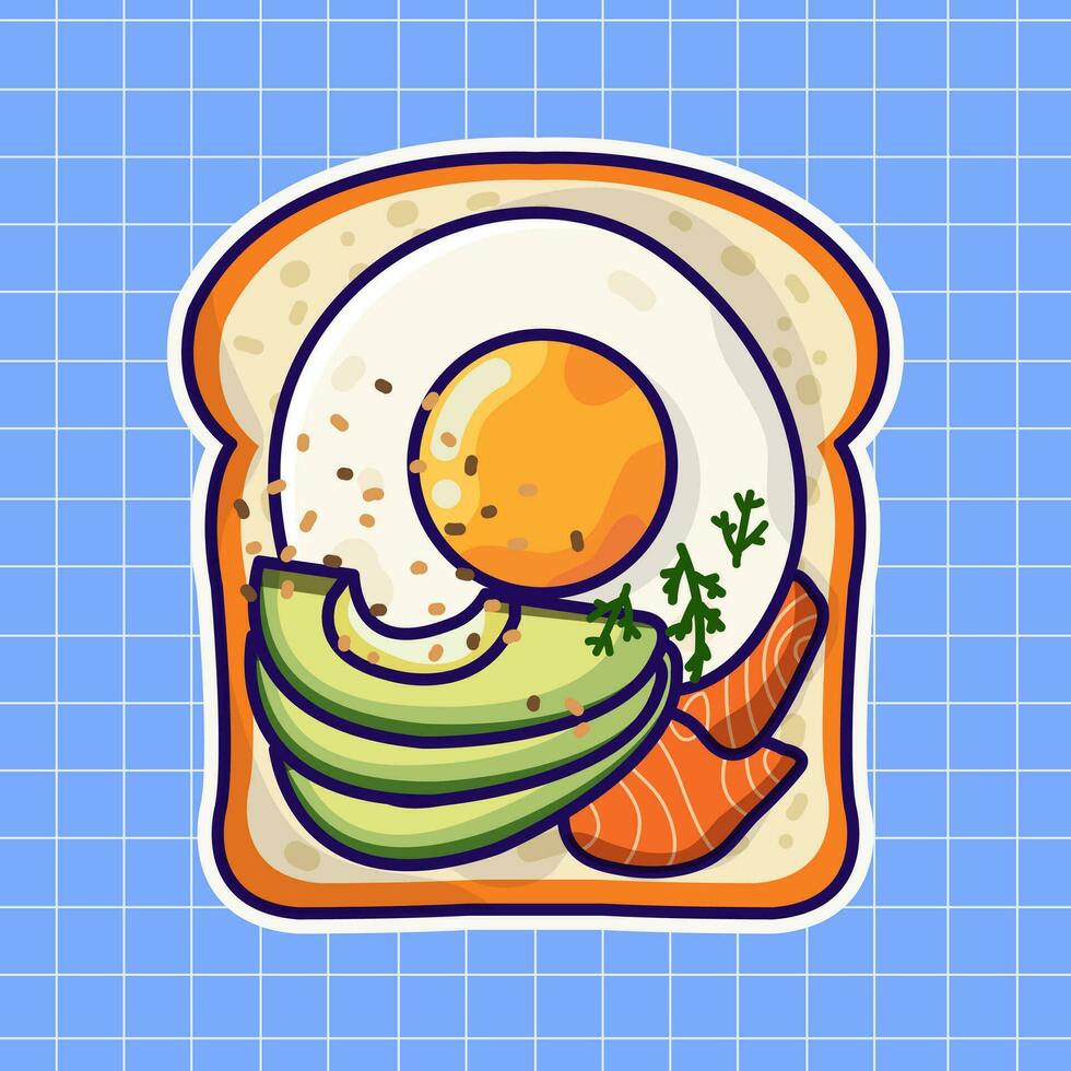 Breakfast Sandwich Food Vector Illustration