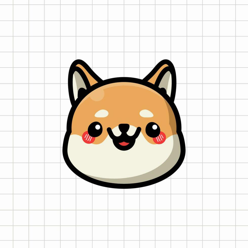 linda shiba perro ilustración vector