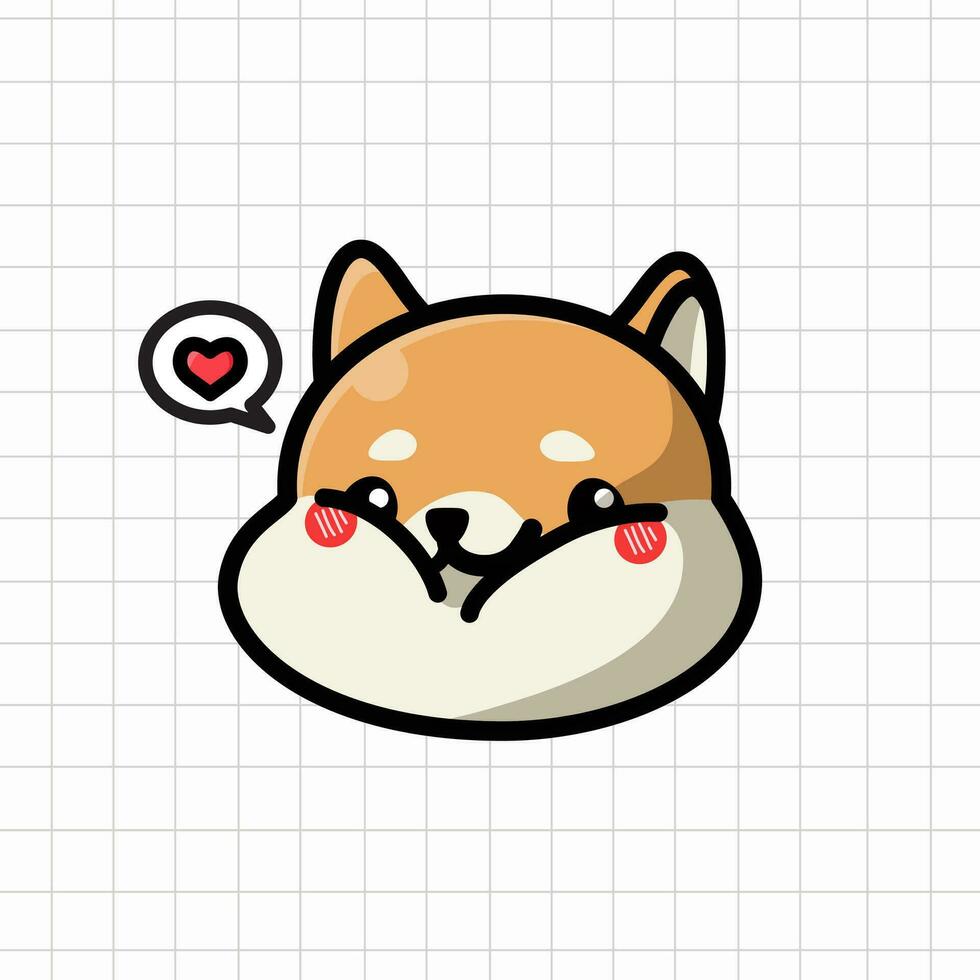 Cute Shiba Dog Illustration vector