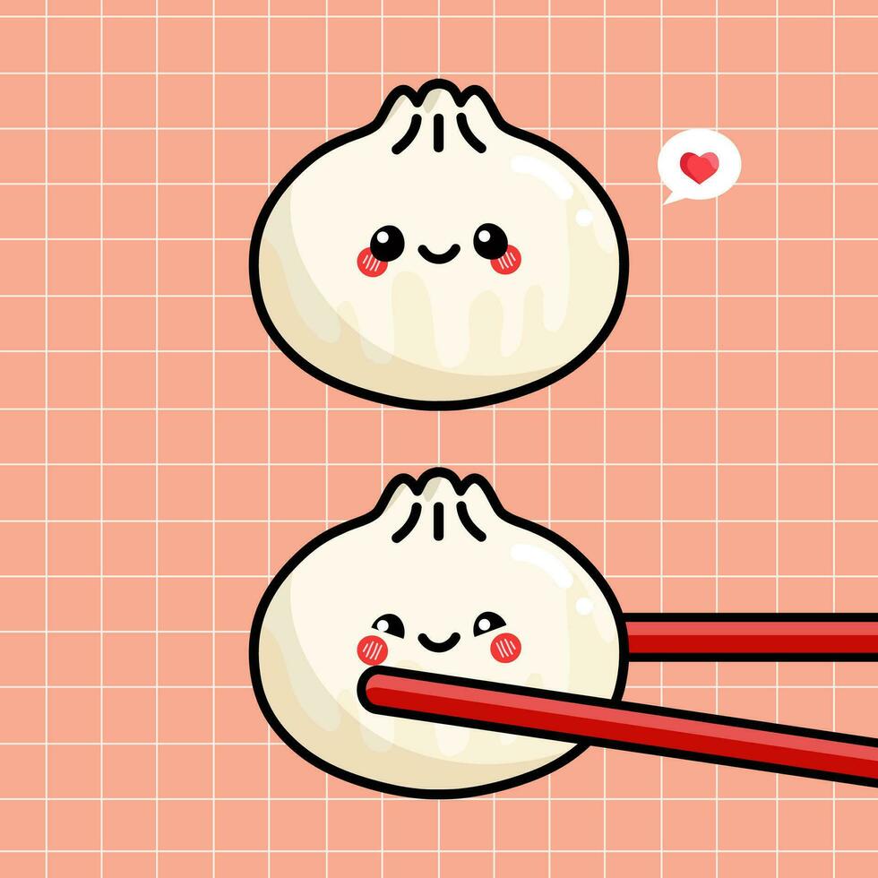 Chinese Dumpling Illustration vector