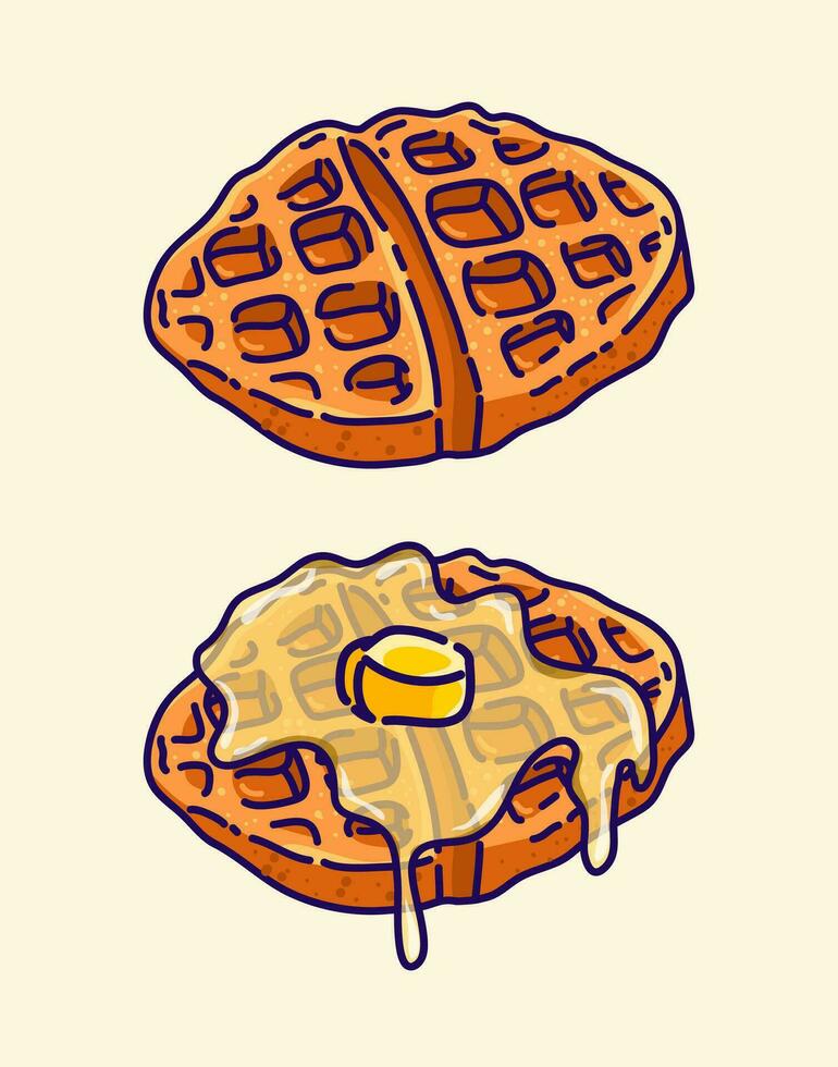 Waffle Vector Illustration