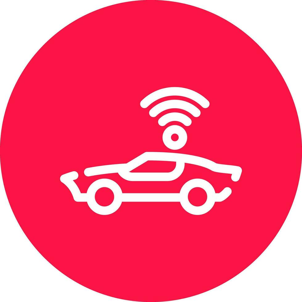 Self Driving Vehicle Creative Icon Design vector