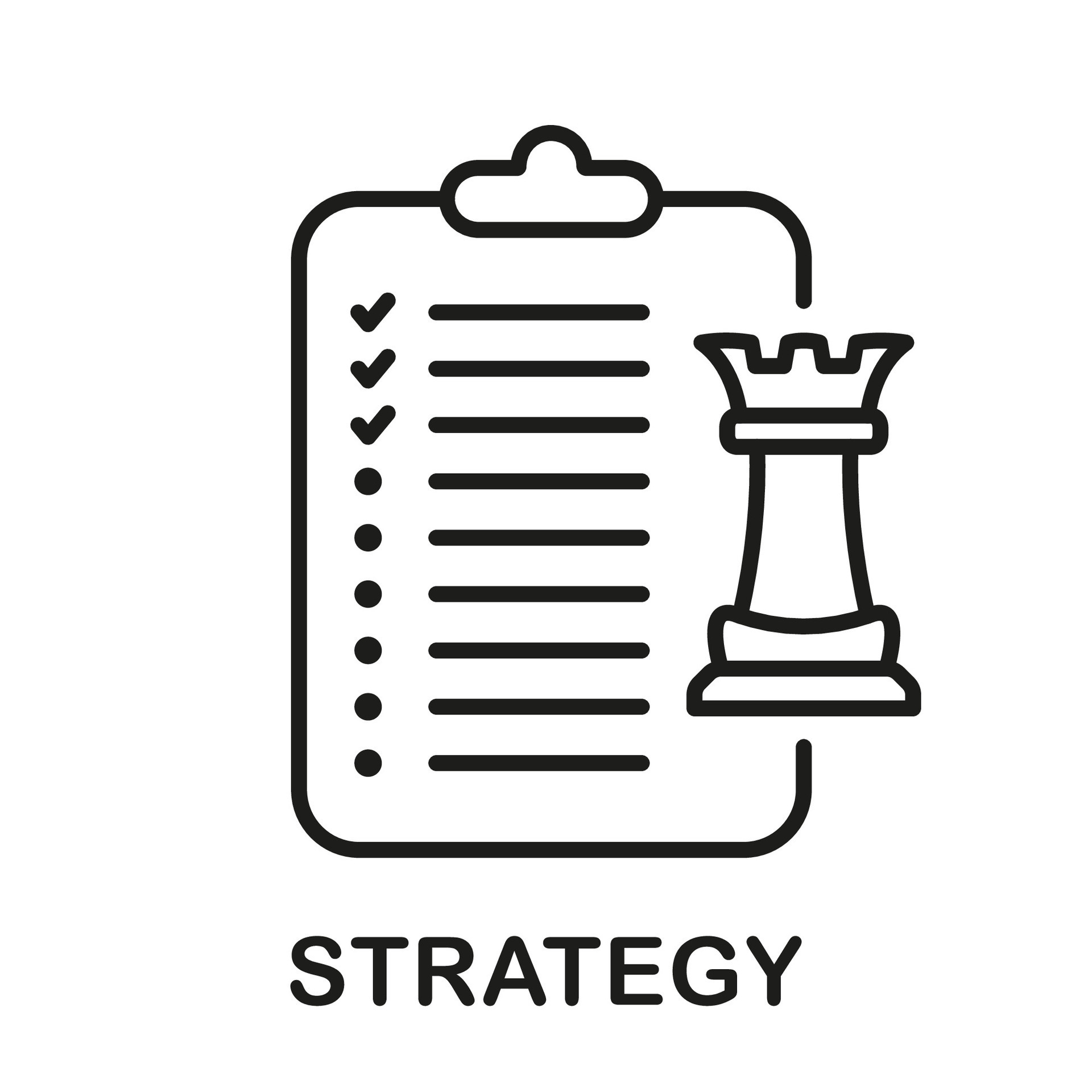 Strategy Line Icon High-Res Vector Graphic - Getty Images